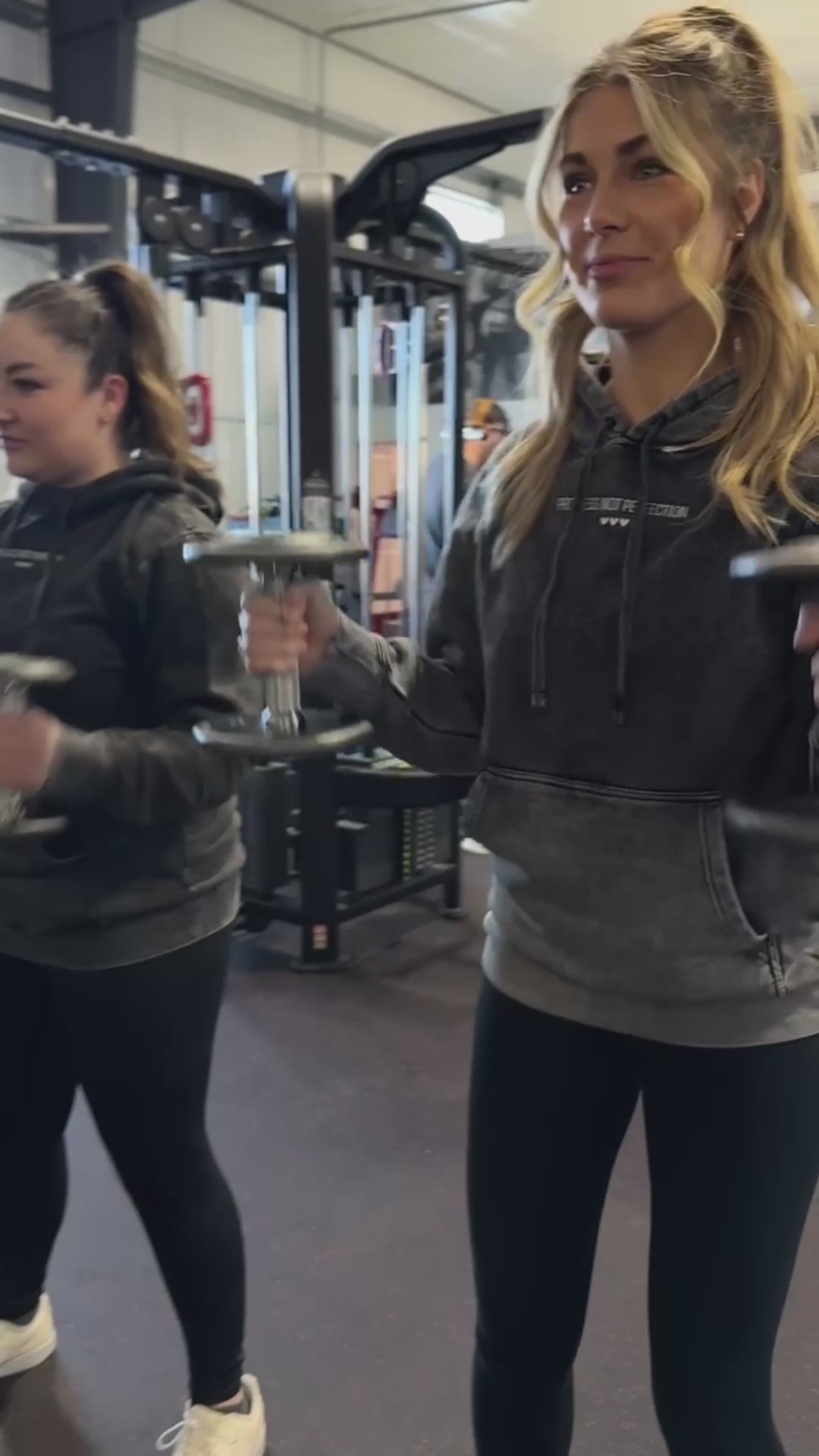 PROGRESS NOT PERFECTION - Embroidered Unisex Mineral Wash HOODIE