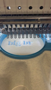 Big Bro / Middle Bro / Little Bro – Embroidered Kids Sweater | Natural with Blue Thread