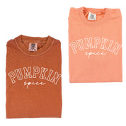 Embroidered Short Sleeve Comfort Colors Tee - Pumpkin Spice Little Mama Shirt Shop LLC