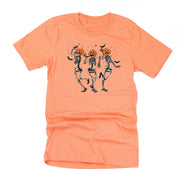 Pumpkin Head Dancing Skellies - Unisex Tee Little Mama Shirt Shop