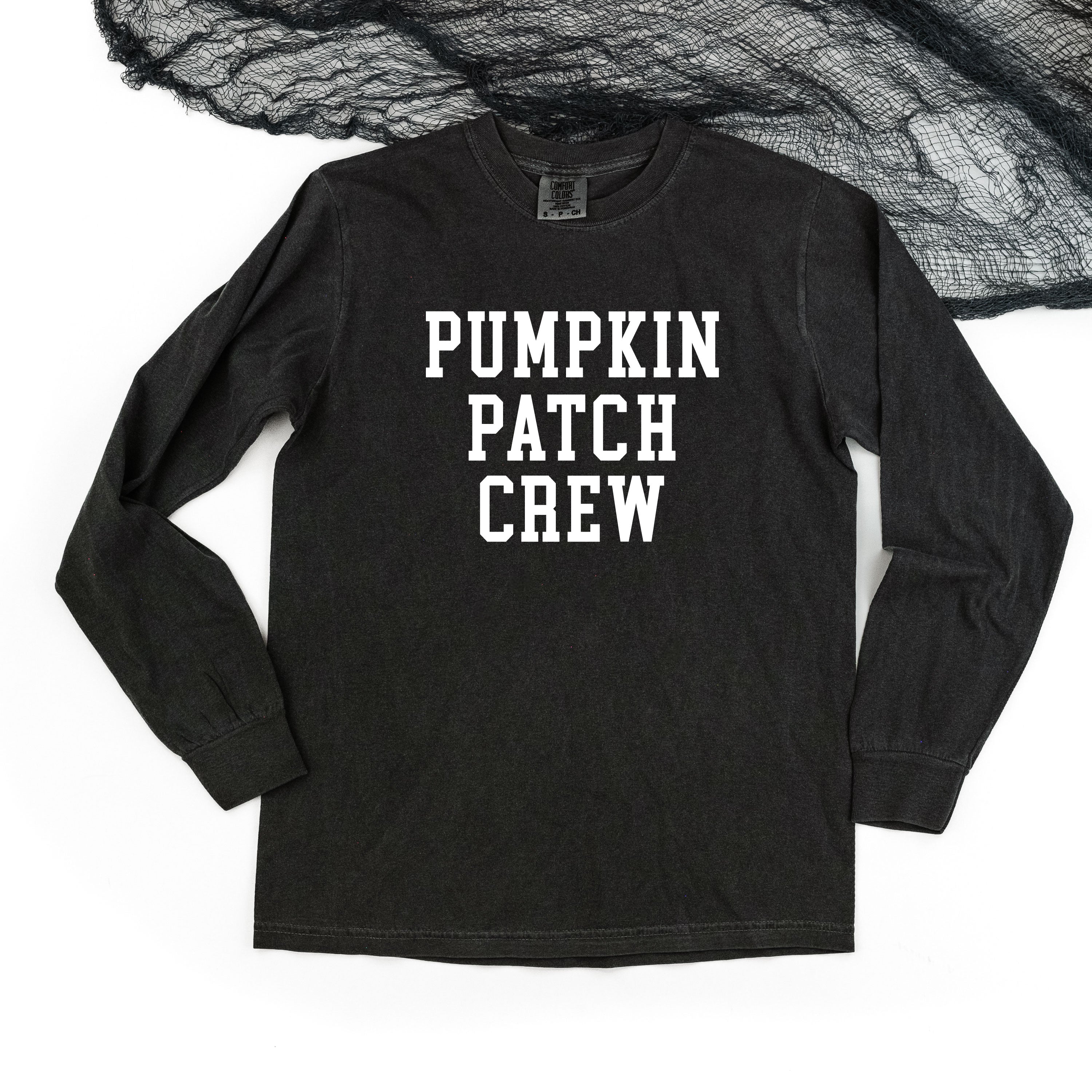 Pumpkin Patch Crew - Long Sleeve Comfort Colors Tee Little Mama Shirt Shop
