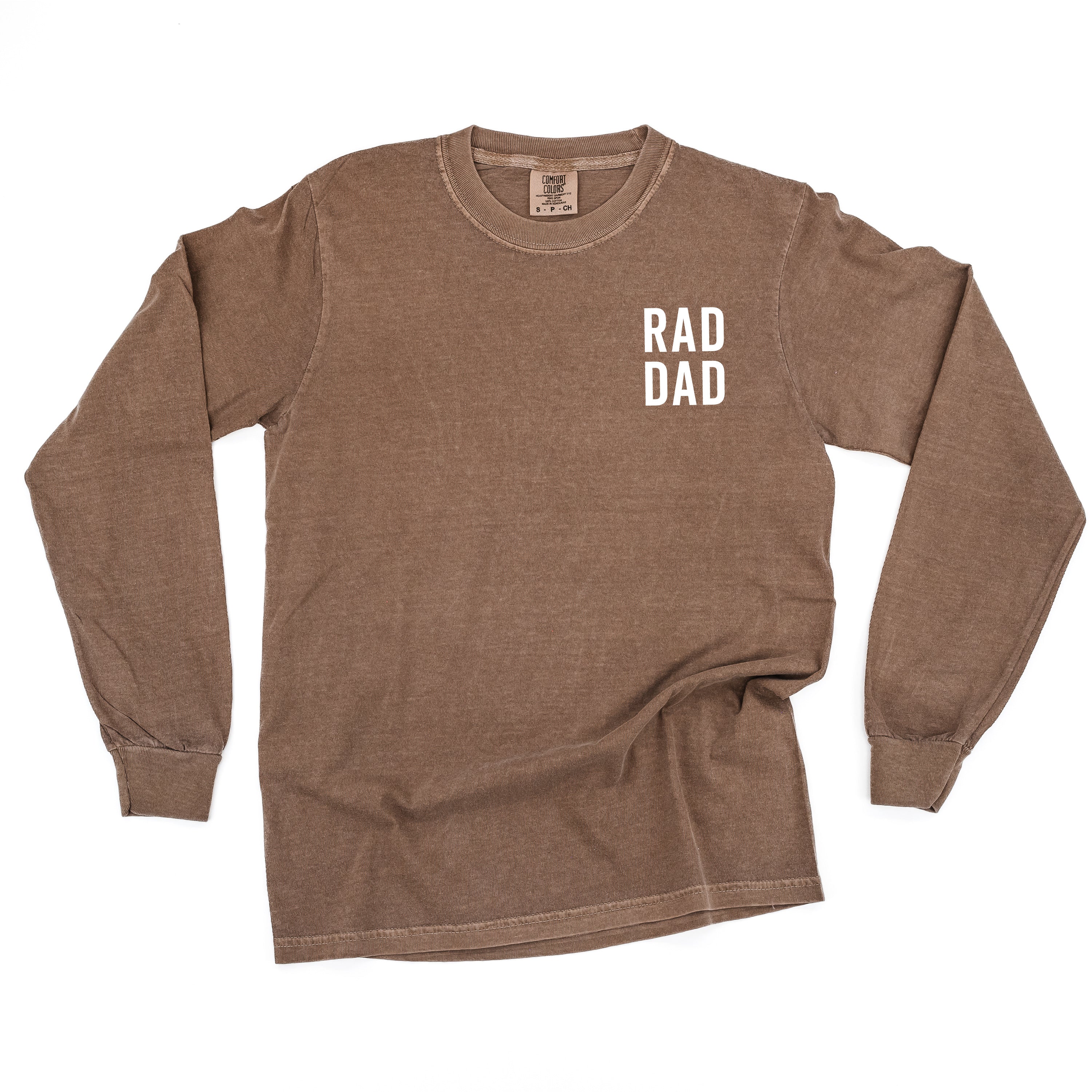Rad Dad (pocket) - LONG SLEEVE Comfort Colors Tee Little Mama Shirt Shop