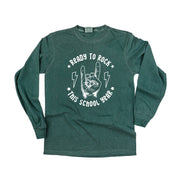 Ready To Rock This School Year - LONG SLEEVE Comfort Colors Tee Little Mama Shirt Shop