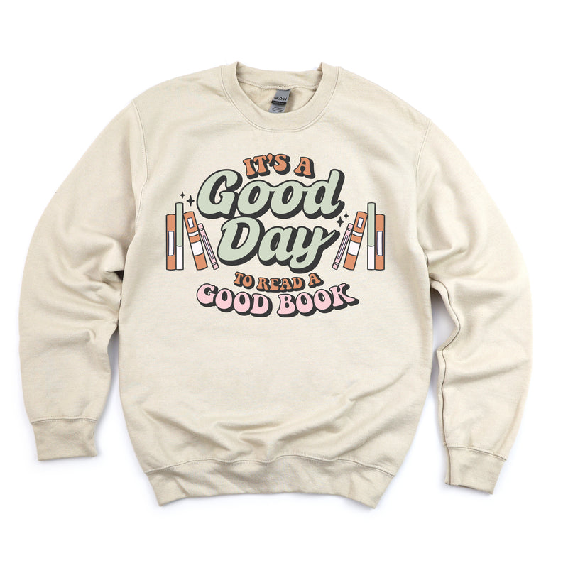 It's A Good Day to Read a Good Book - BASIC FLEECE CREWNECK