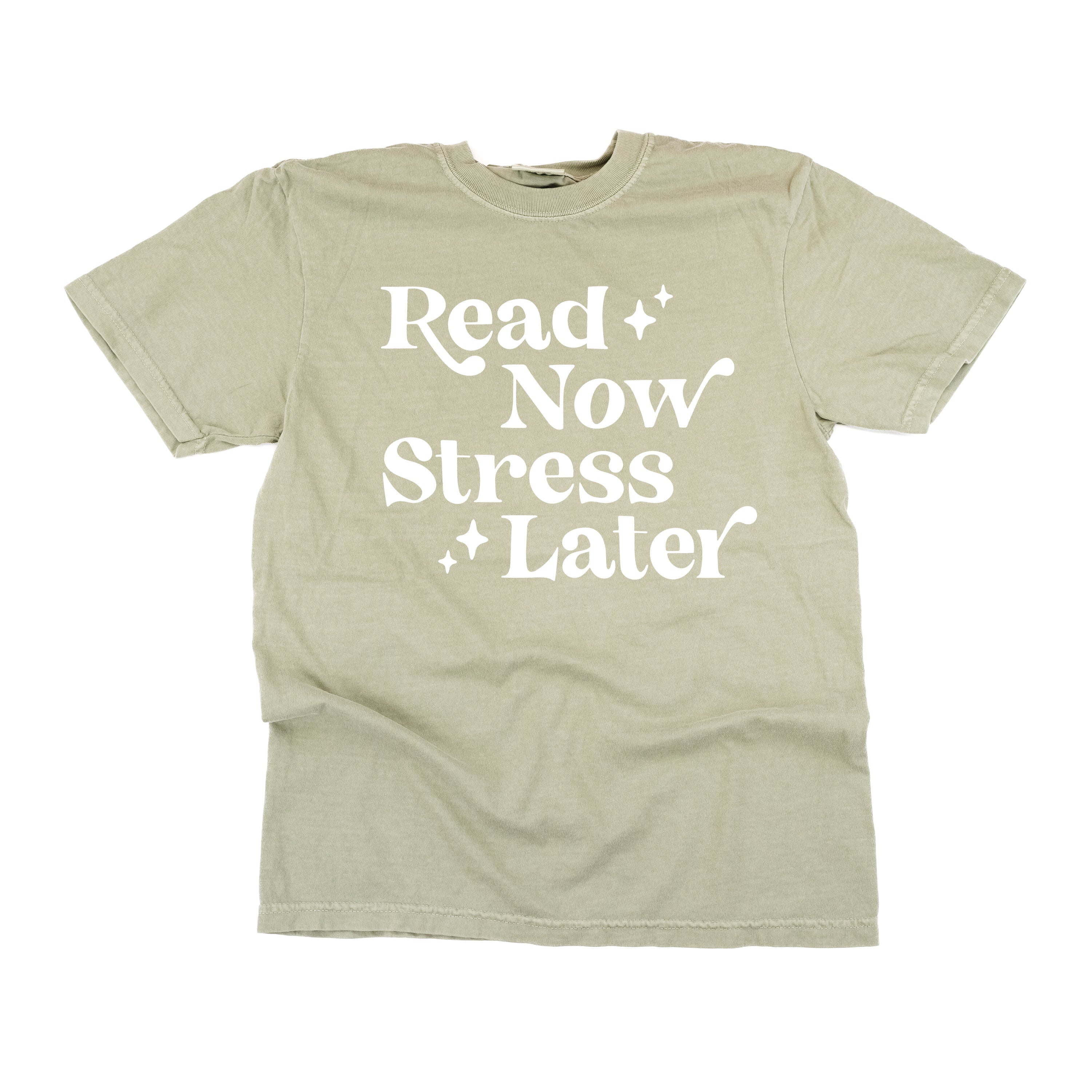 Read Now Stress Later - Comfort Colors Tee Little Mama Shirt Shop