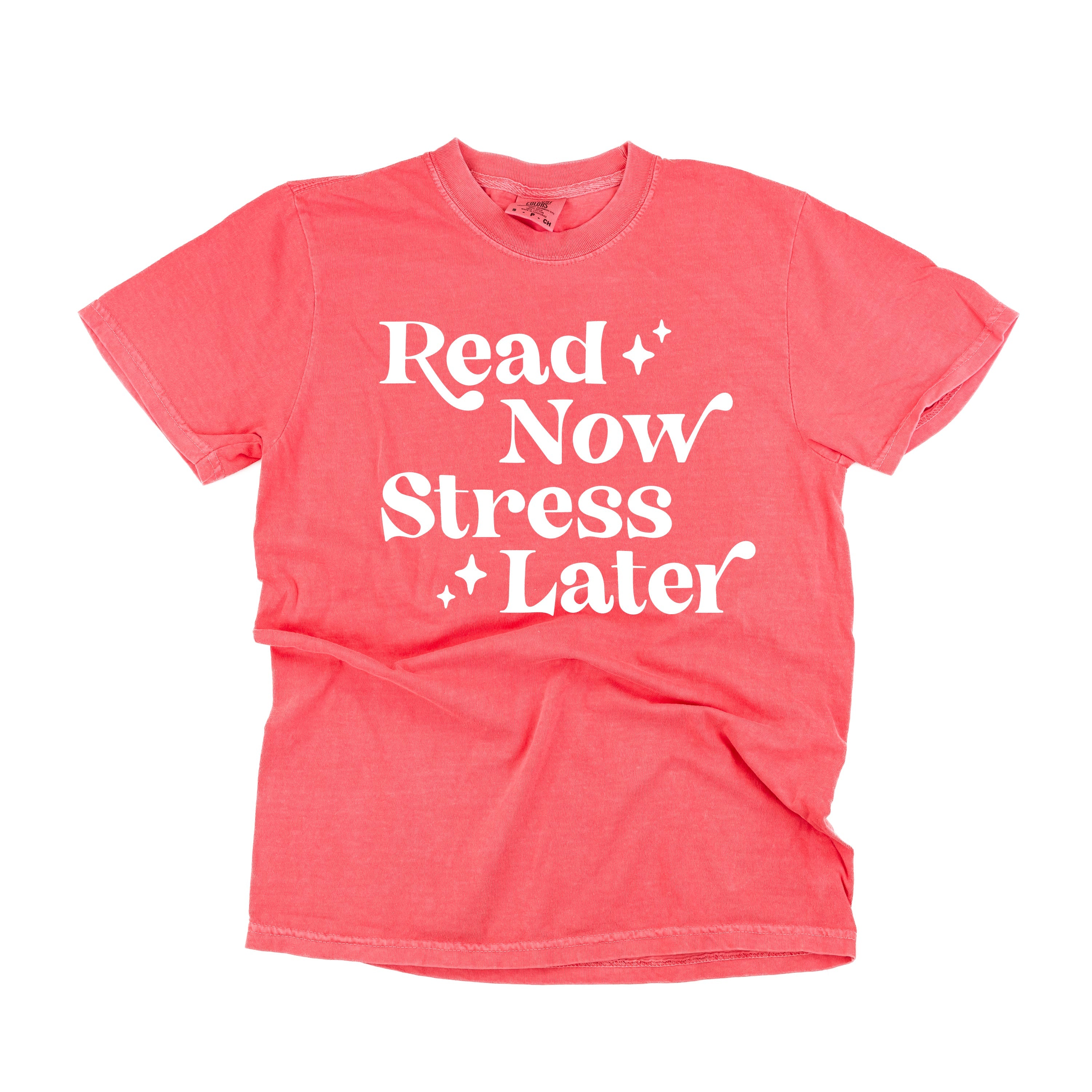 Read Now Stress Later - Comfort Colors Tee Little Mama Shirt Shop