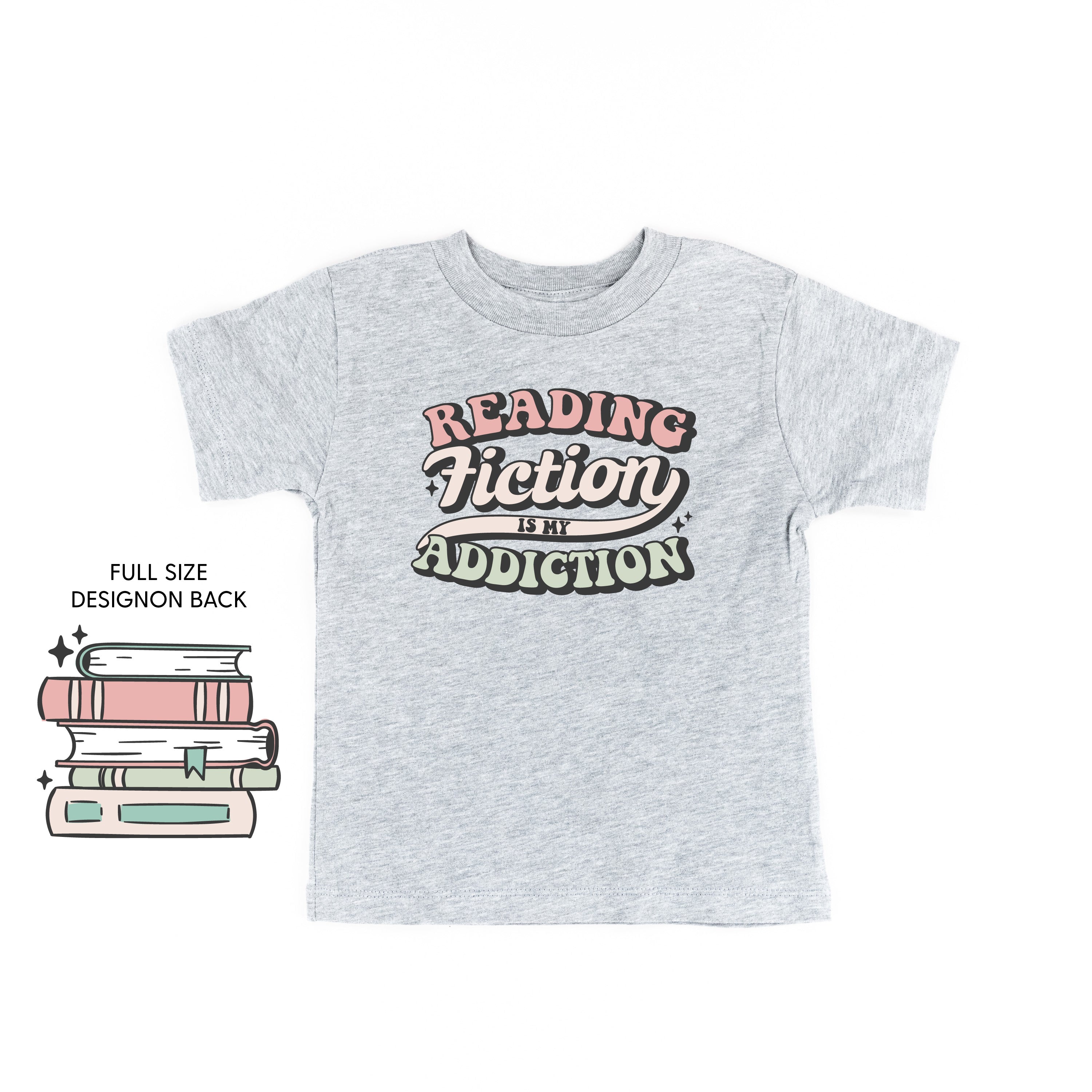  Books on Back - Child Tee Little Mama Shirt Shop