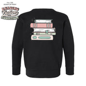 Reading Fiction is My Addiction on Front w/ Books on Back - Child Sweater Little Mama Shirt Shop