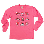 Reading Hearts - LONG SLEEVE Comfort Colors Tee Little Mama Shirt Shop