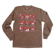 Reading Hearts - LONG SLEEVE Comfort Colors Tee Little Mama Shirt Shop