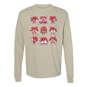 Reading Hearts - LONG SLEEVE Comfort Colors Tee Little Mama Shirt Shop