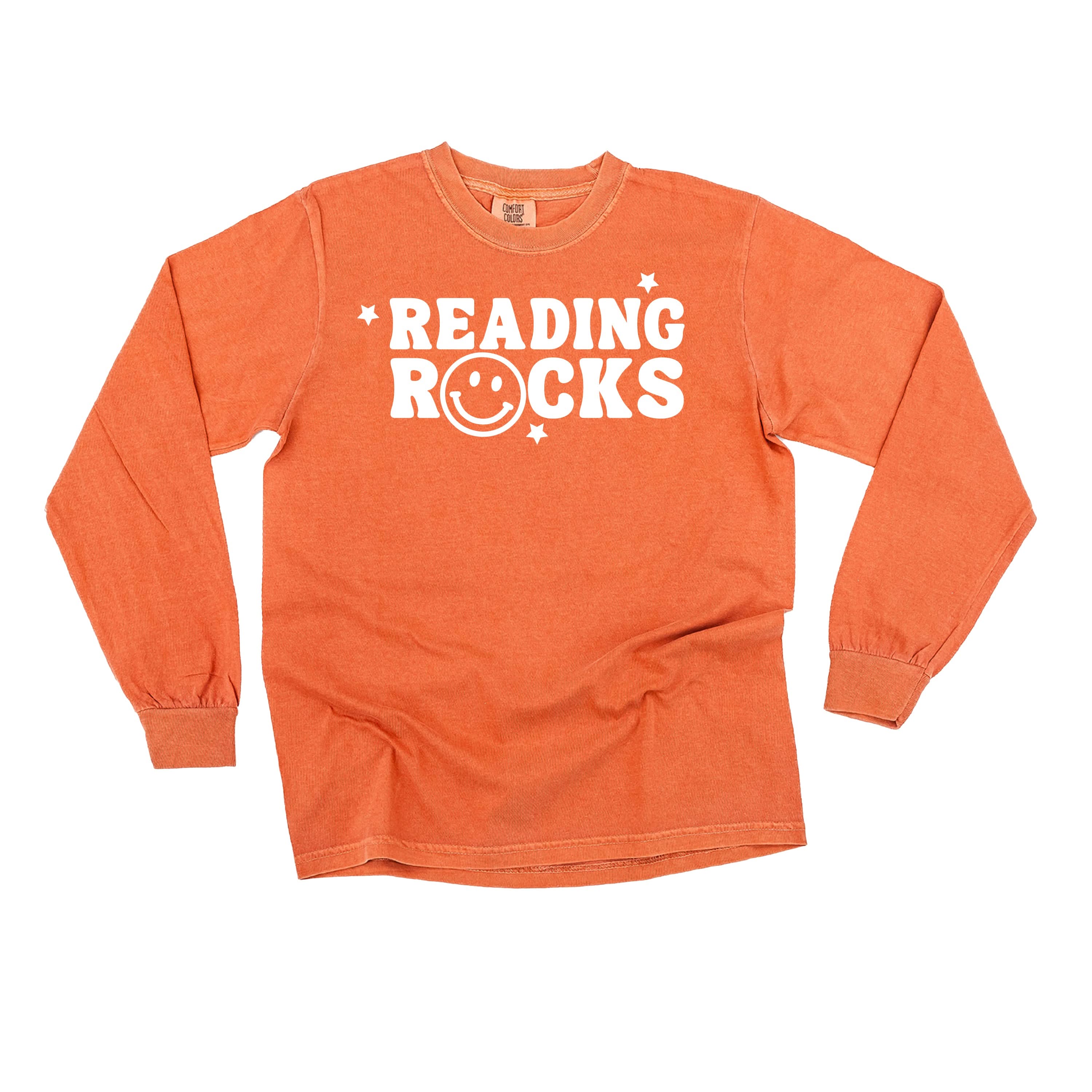 Reading Rocks - LONG SLEEVE Comfort Colors Tee Little Mama Shirt Shop