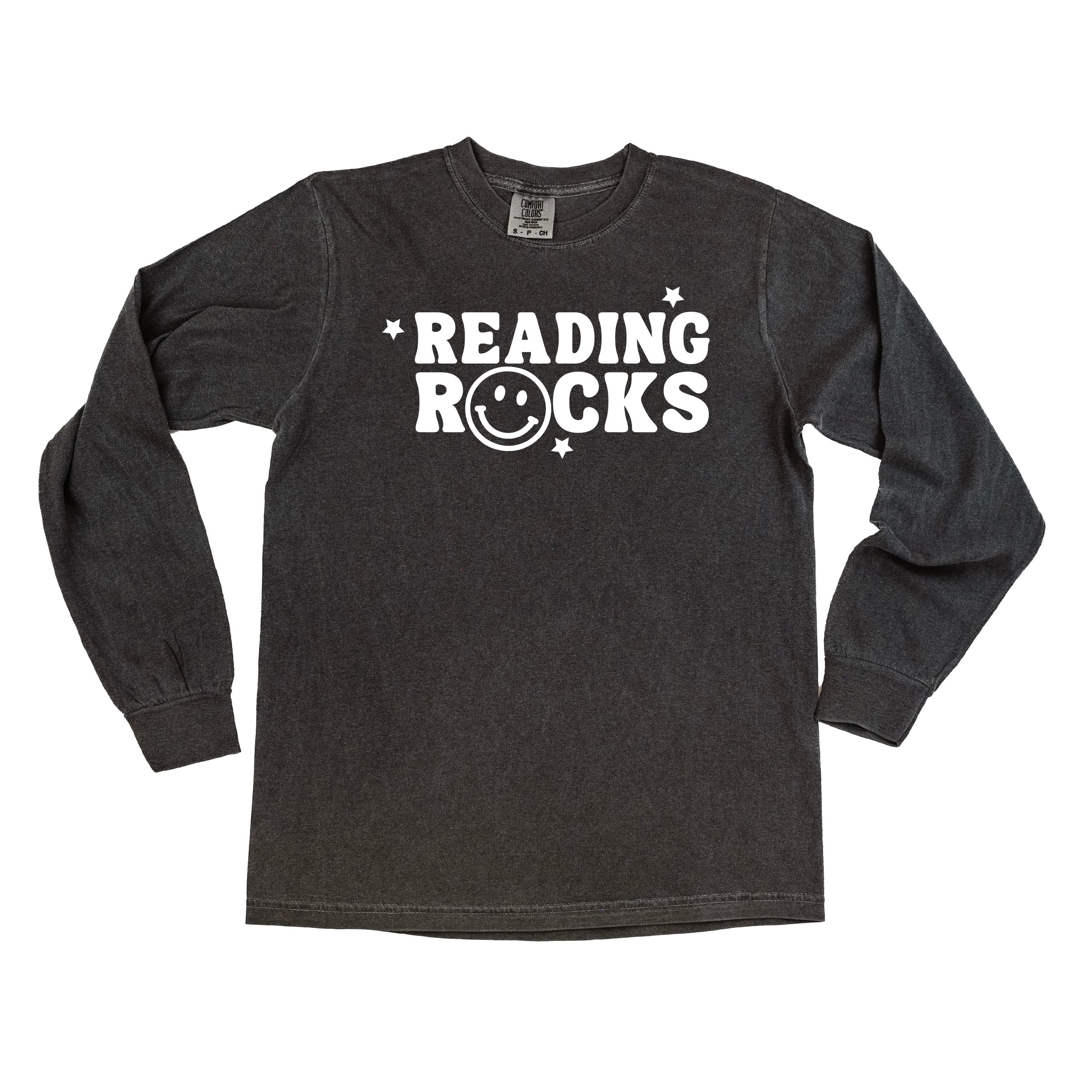 Reading Rocks - LONG SLEEVE Comfort Colors Tee Little Mama Shirt Shop