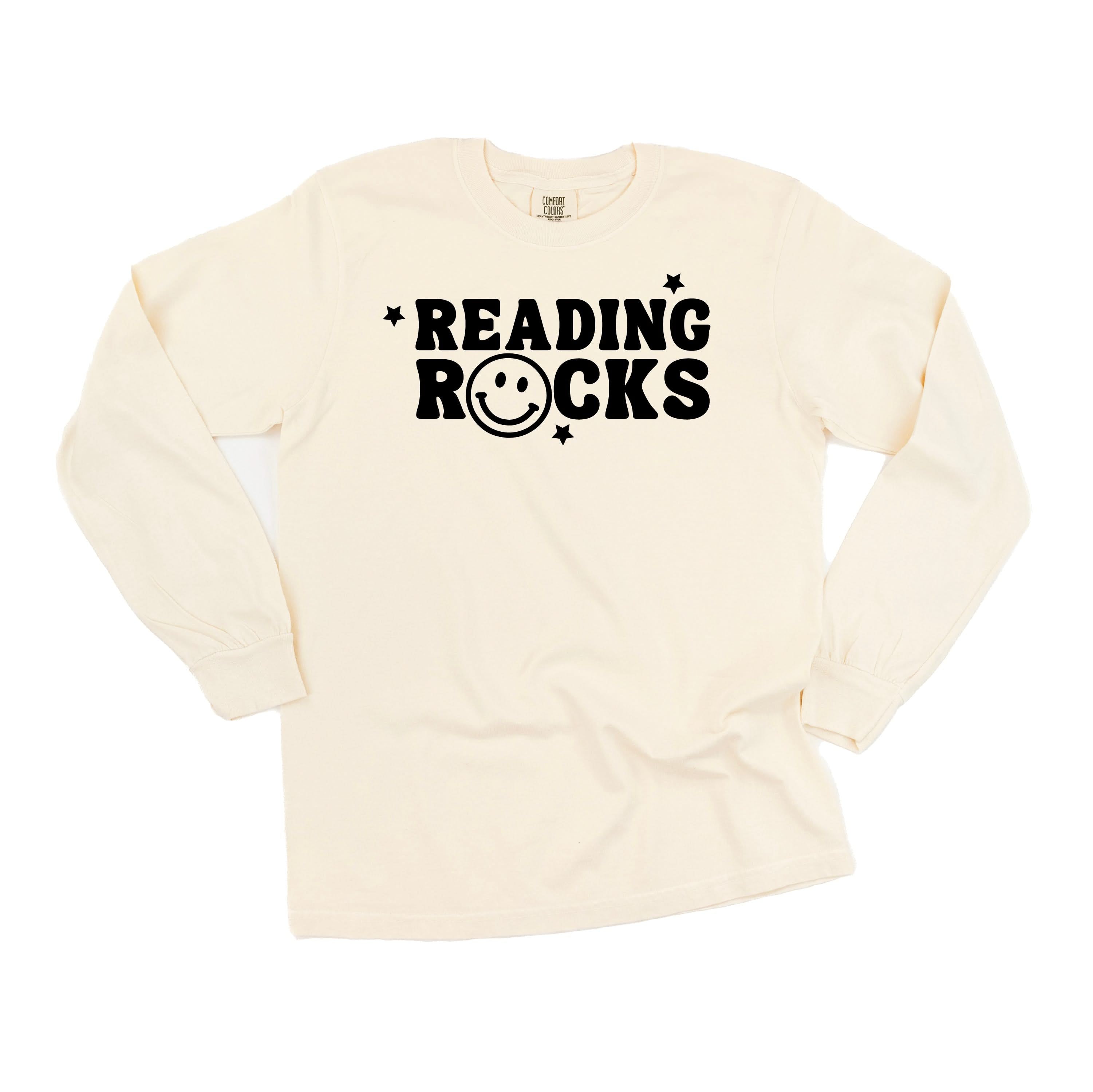 Reading Rocks - LONG SLEEVE Comfort Colors Tee Little Mama Shirt Shop