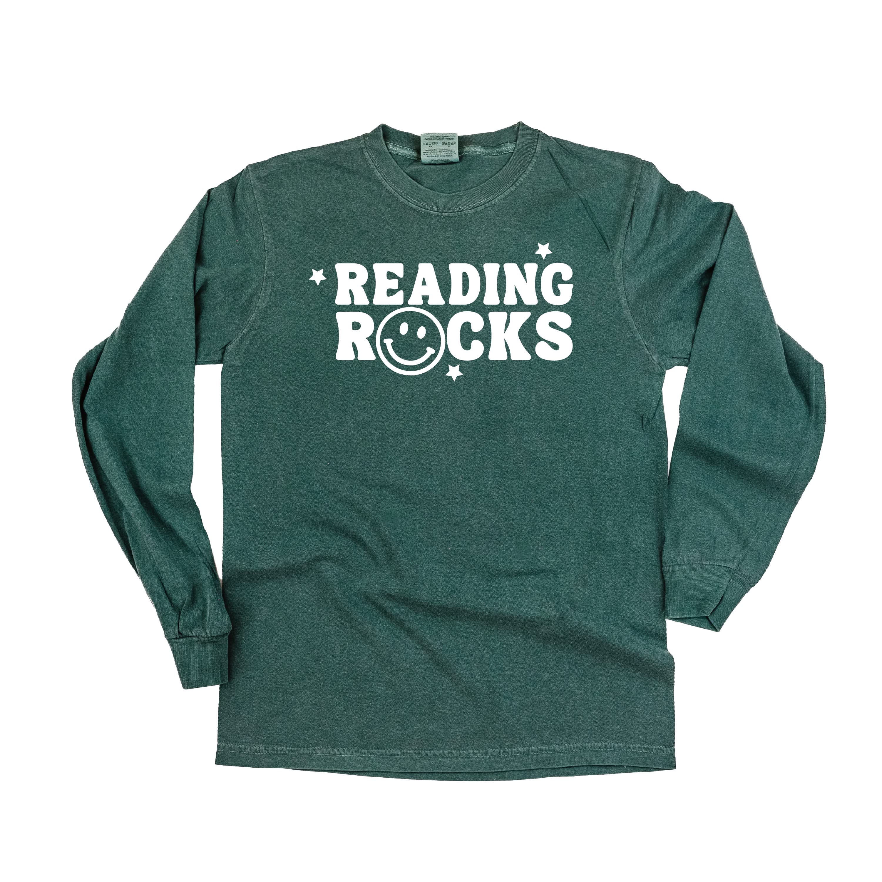 Reading Rocks - LONG SLEEVE Comfort Colors Tee Little Mama Shirt Shop