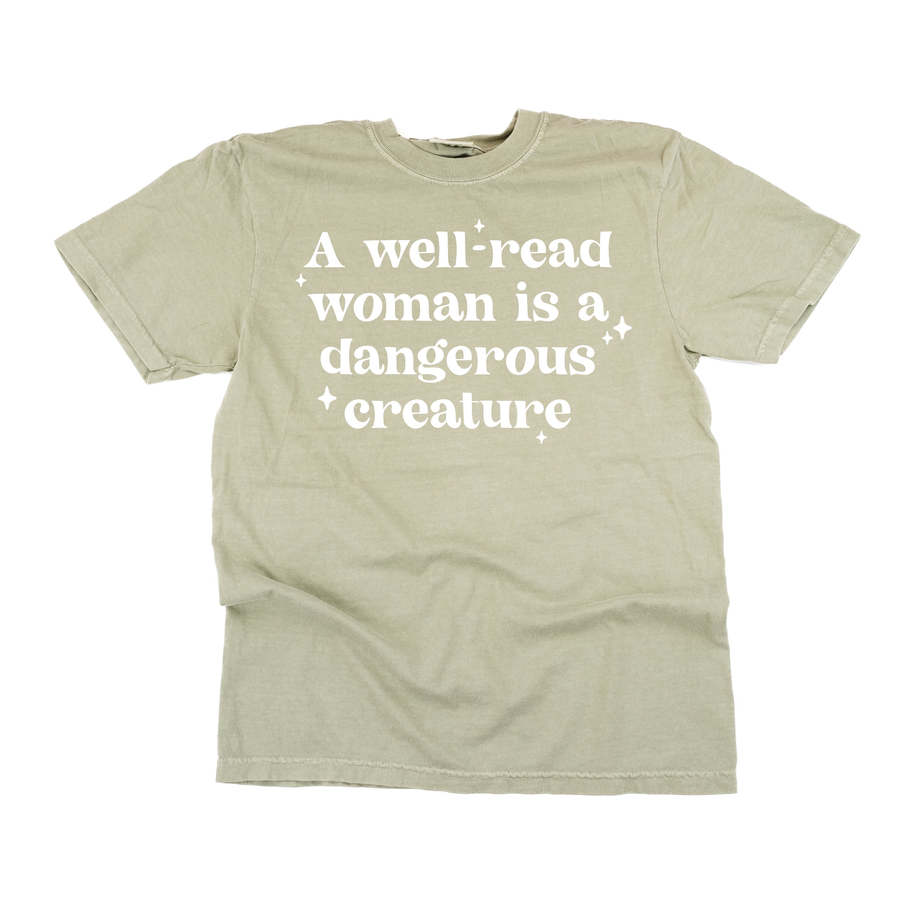 A Well-Read Woman Is A Dangerous Creature - Comfort Colors Tee Little Mama Shirt Shop