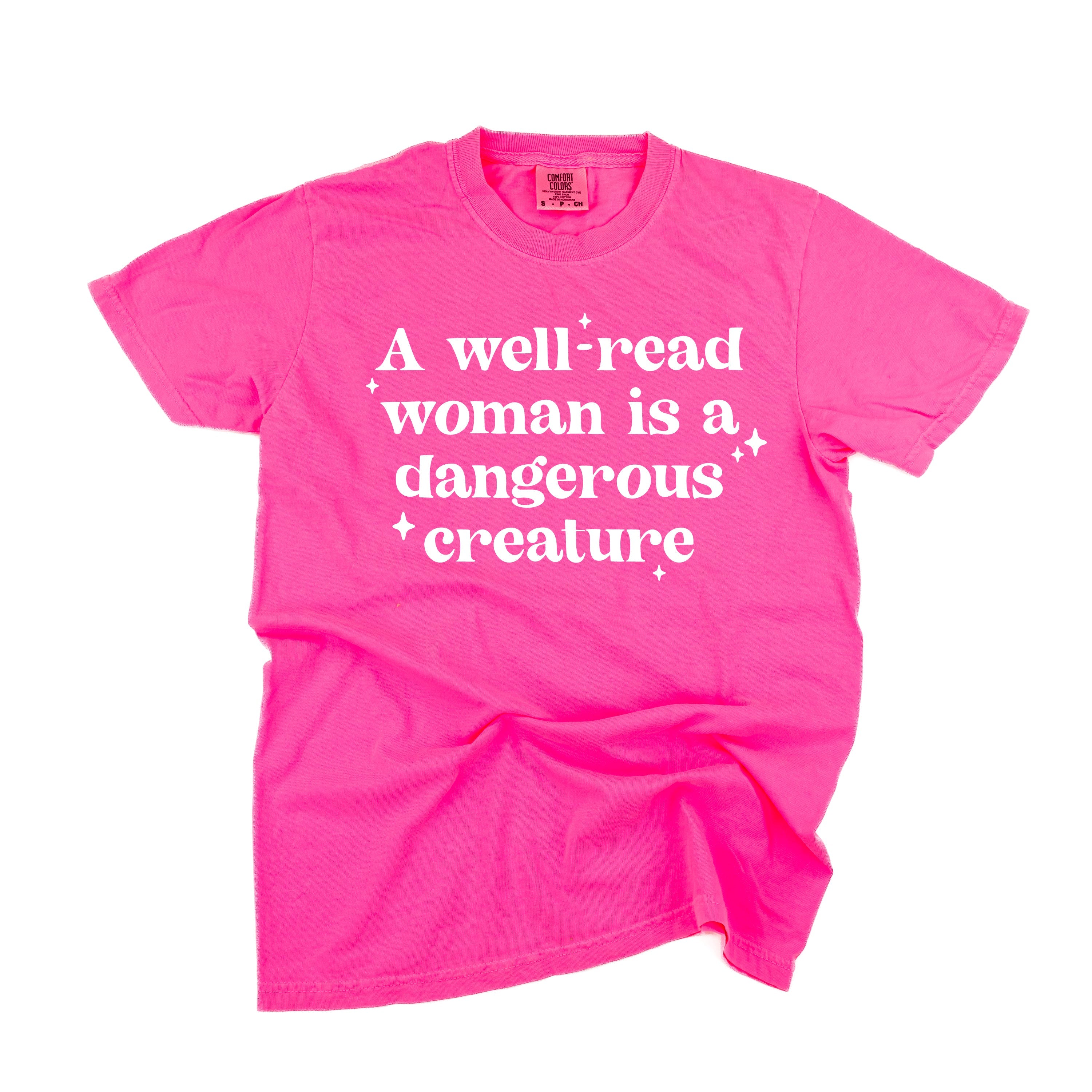 A Well-Read Woman Is A Dangerous Creature - Comfort Colors Tee Little Mama Shirt Shop
