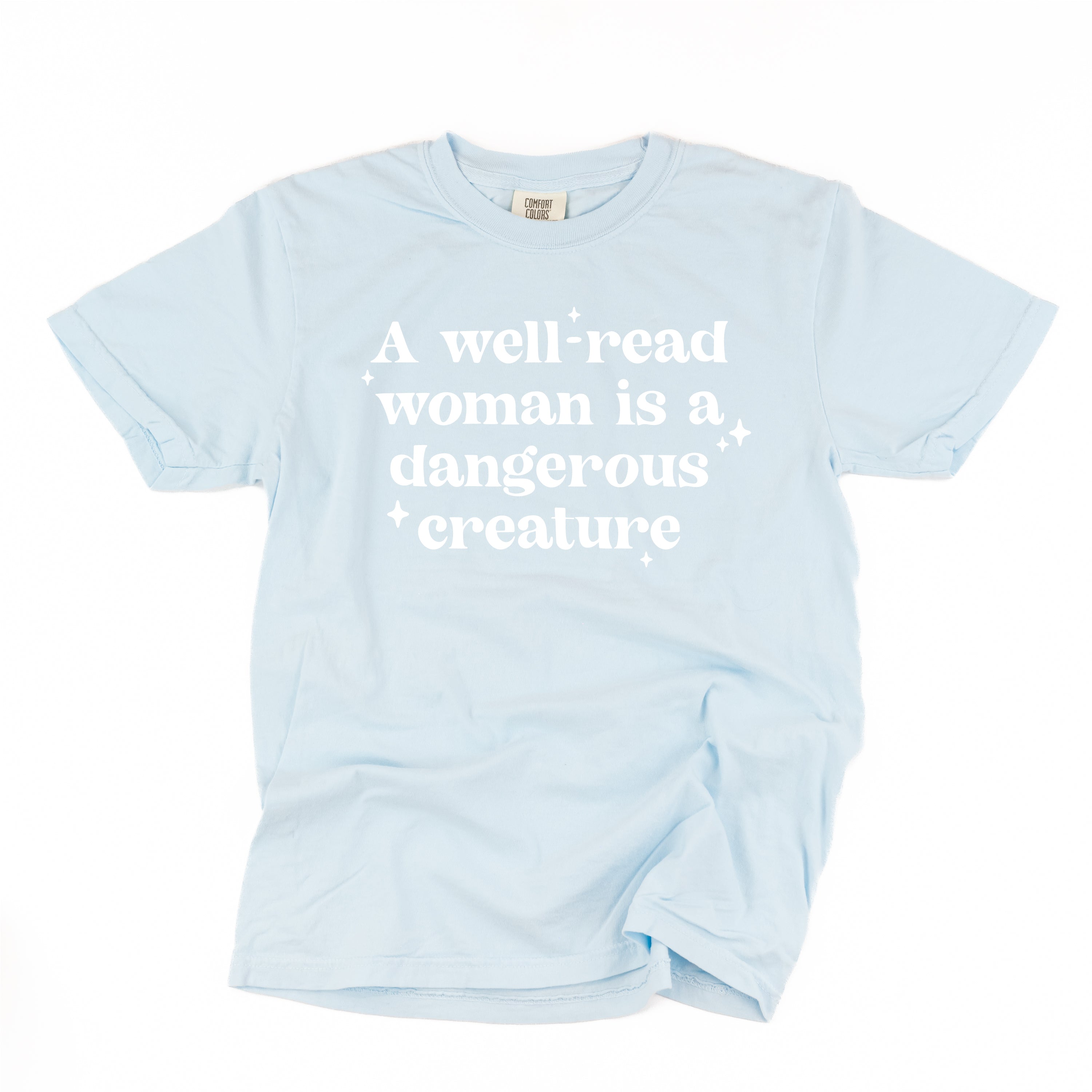A Well-Read Woman Is A Dangerous Creature - Comfort Colors Tee Little Mama Shirt Shop