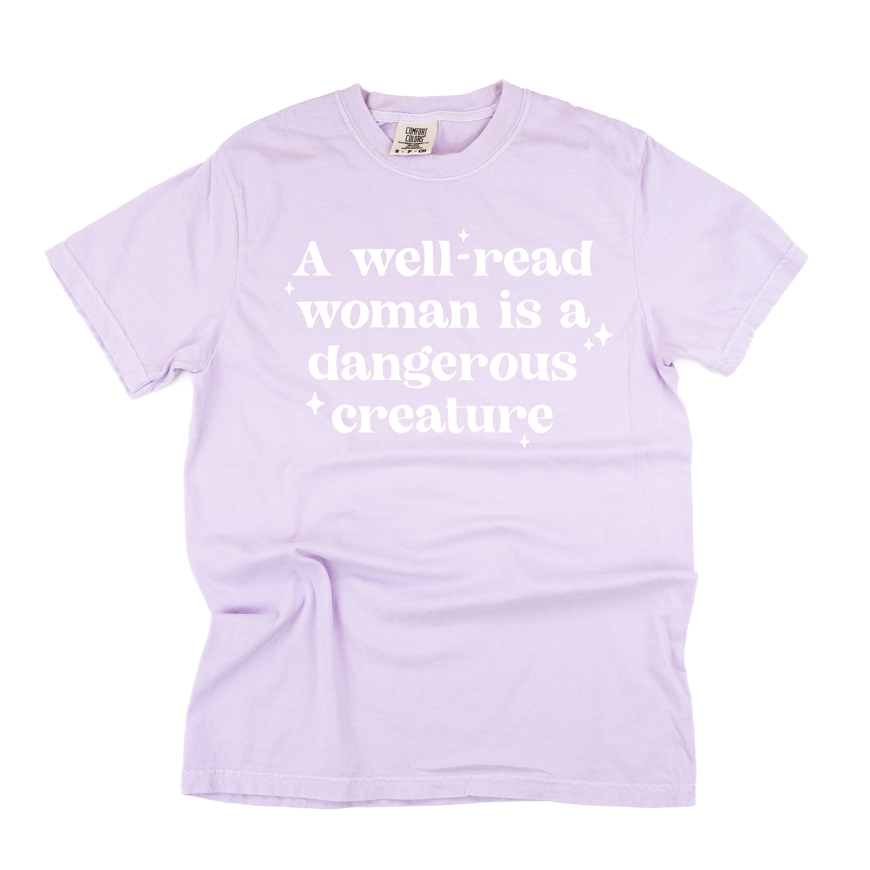 A Well-Read Woman Is A Dangerous Creature - Comfort Colors Tee Little Mama Shirt Shop
