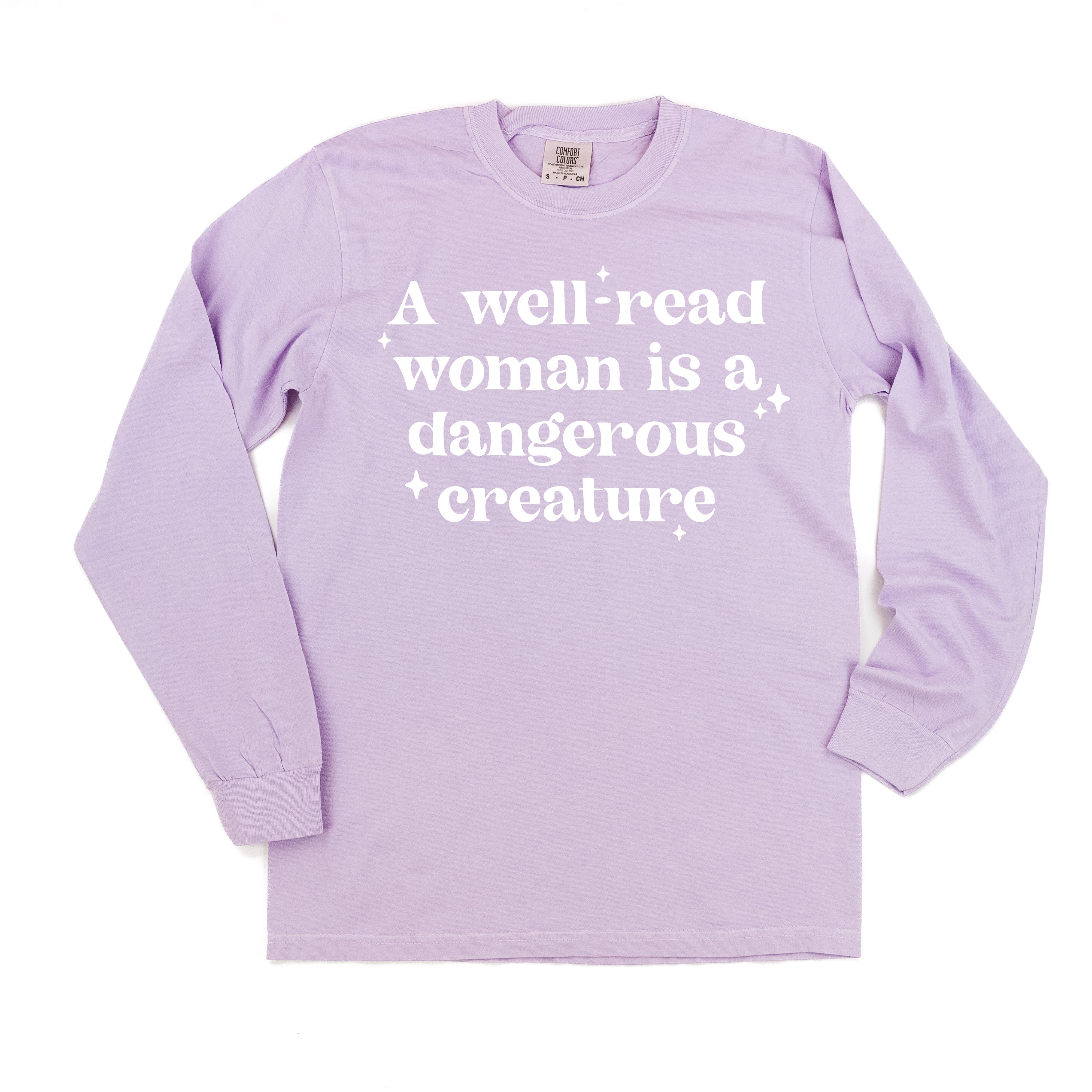 A Well-Read Woman Is A Dangerous Creature - Long Sleeve Comfort Colors Tee Little Mama Shirt Shop