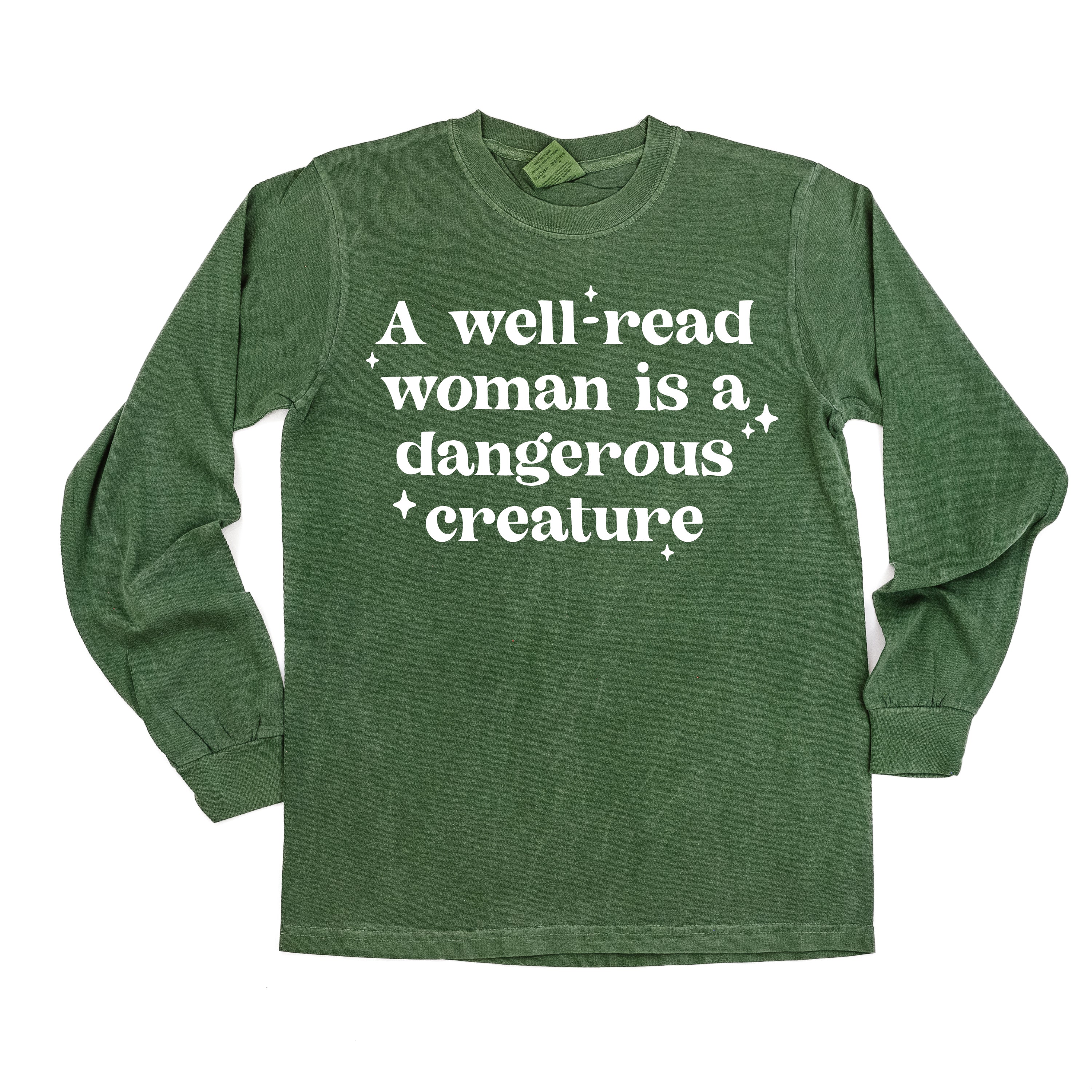 A Well-Read Woman Is A Dangerous Creature - Long Sleeve Comfort Colors Tee Little Mama Shirt Shop
