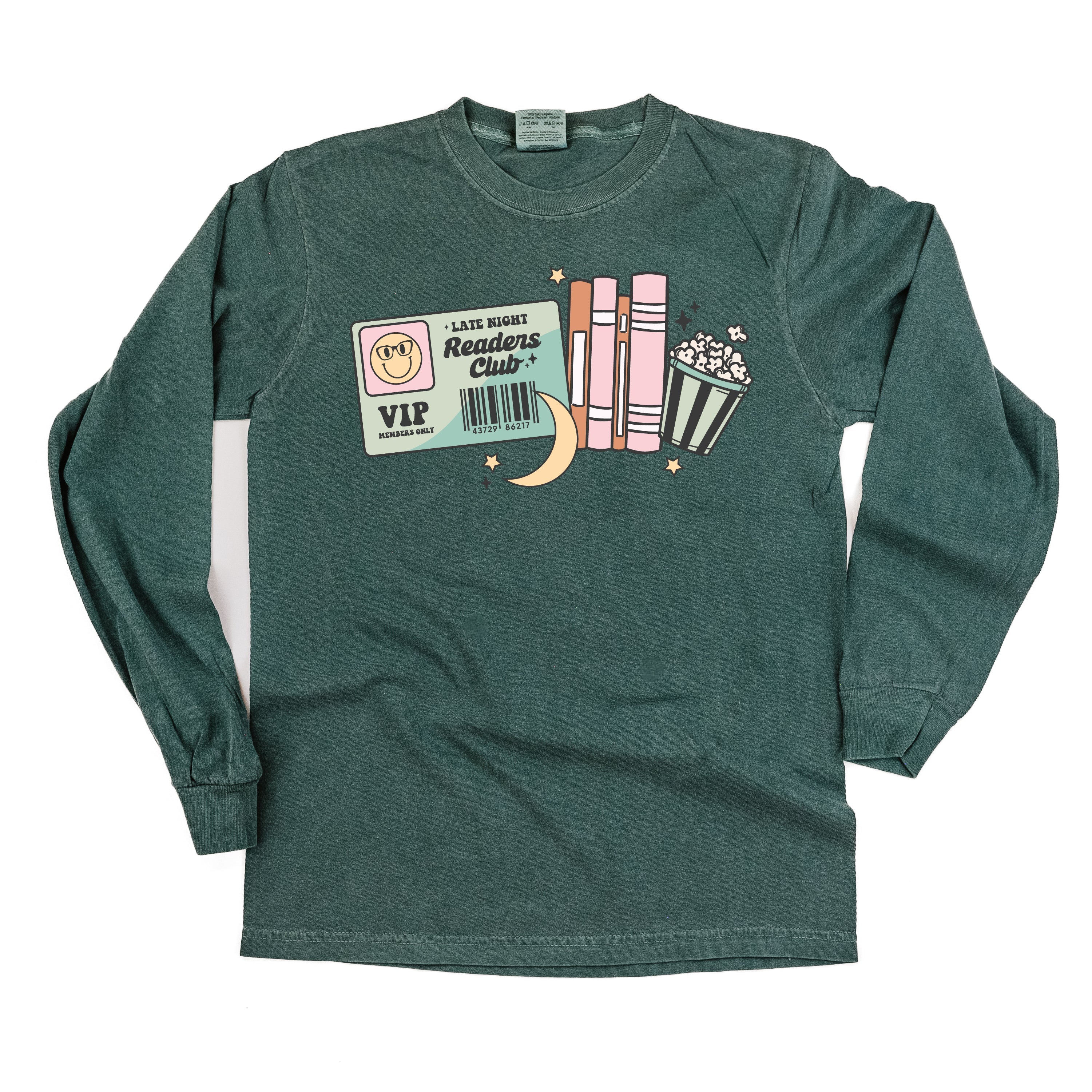 Late Night Readers Club - Long Sleeve Comfort Colors Tee Little Mama Shirt Shop