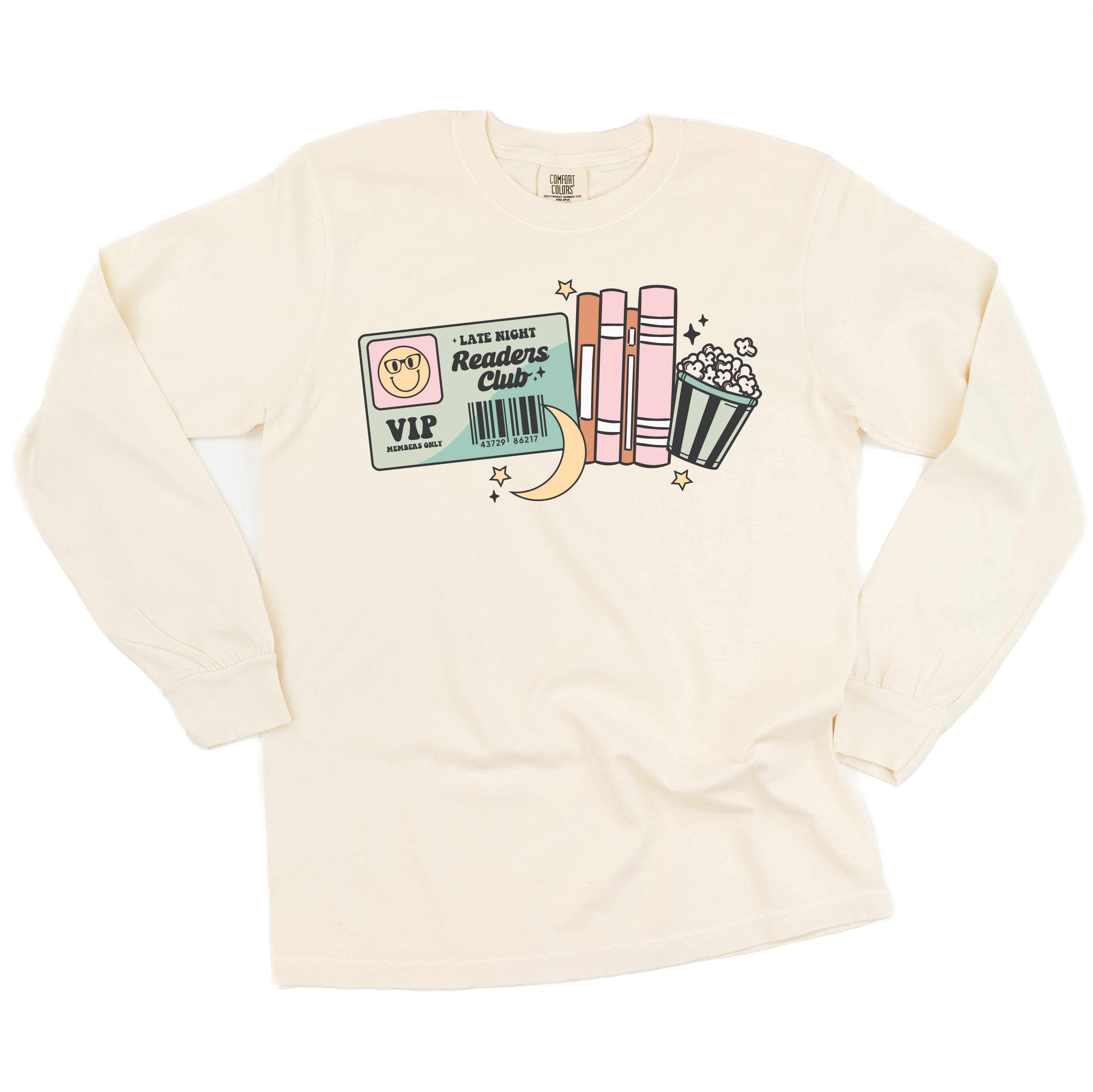 Late Night Readers Club - Long Sleeve Comfort Colors Tee Little Mama Shirt Shop