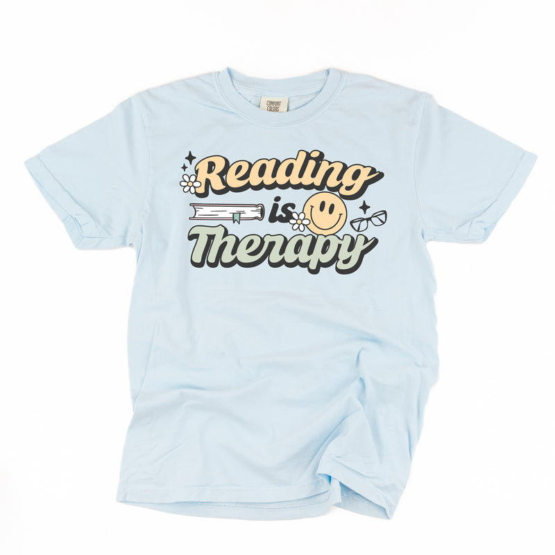 Reading is Therapy - SHORT SLEEVE COMFORT COLORS TEE