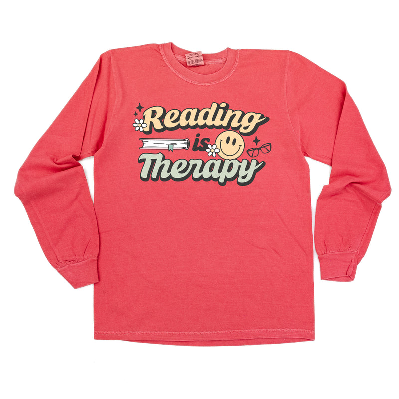 Reading is Therapy - LONG SLEEVE COMFORT COLORS TEE