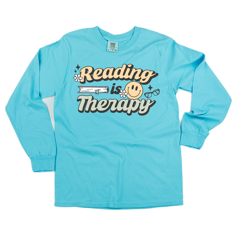 Reading is Therapy - LONG SLEEVE COMFORT COLORS TEE