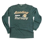 Reading is Therapy - Long Sleeve Comfort Colors Tee Little Mama Shirt Shop