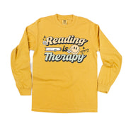 Reading is Therapy - Long Sleeve Comfort Colors Tee Little Mama Shirt Shop