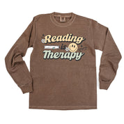 Reading is Therapy - Long Sleeve Comfort Colors Tee Little Mama Shirt Shop
