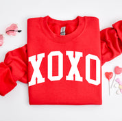 Arched XOXO - Varsity - BASIC Fleece Little Mama Shirt Shop LLC
