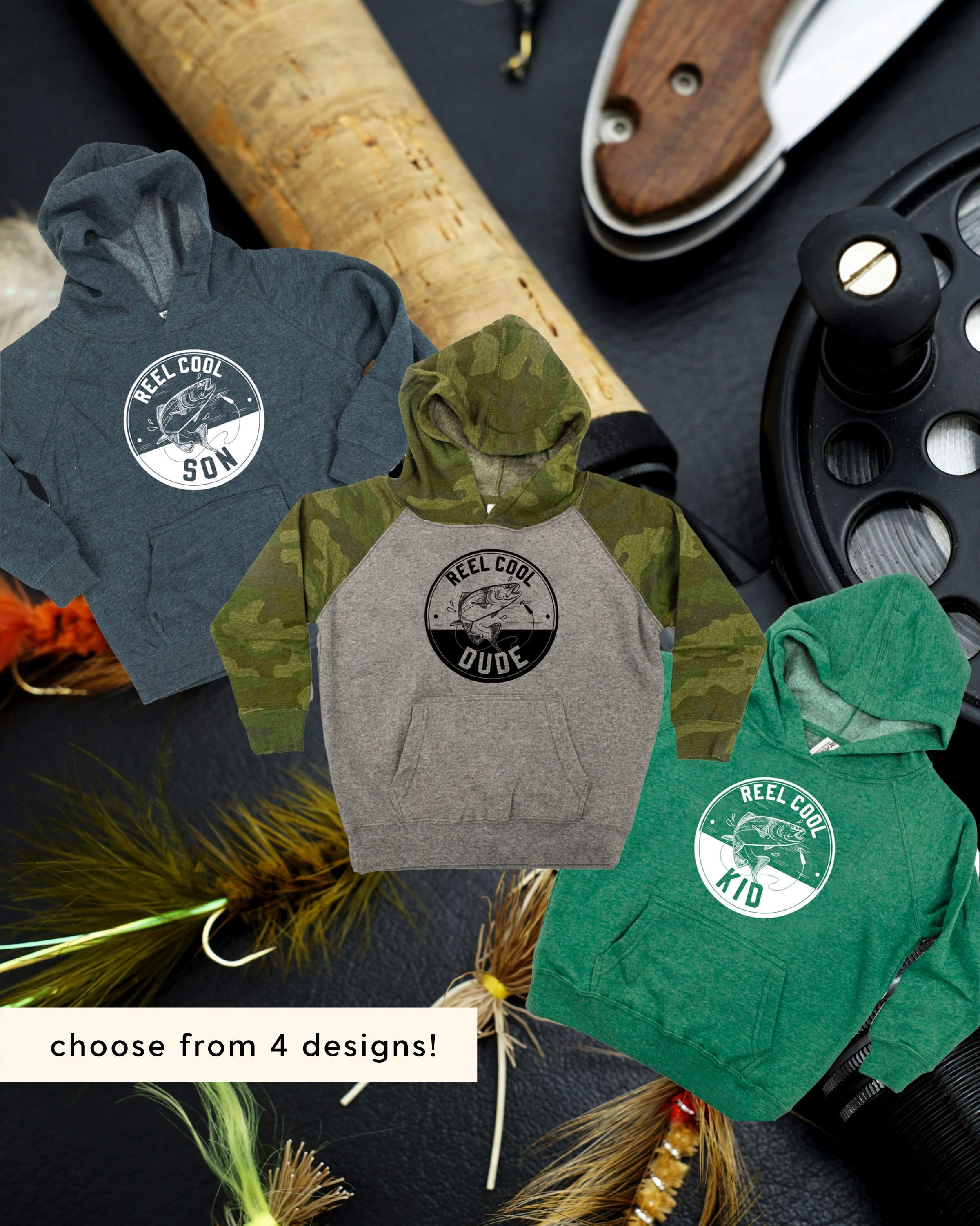 Reel Cool _____ - (Choose Your Kid) - Child Hoodie Little Mama Shirt Shop LLC