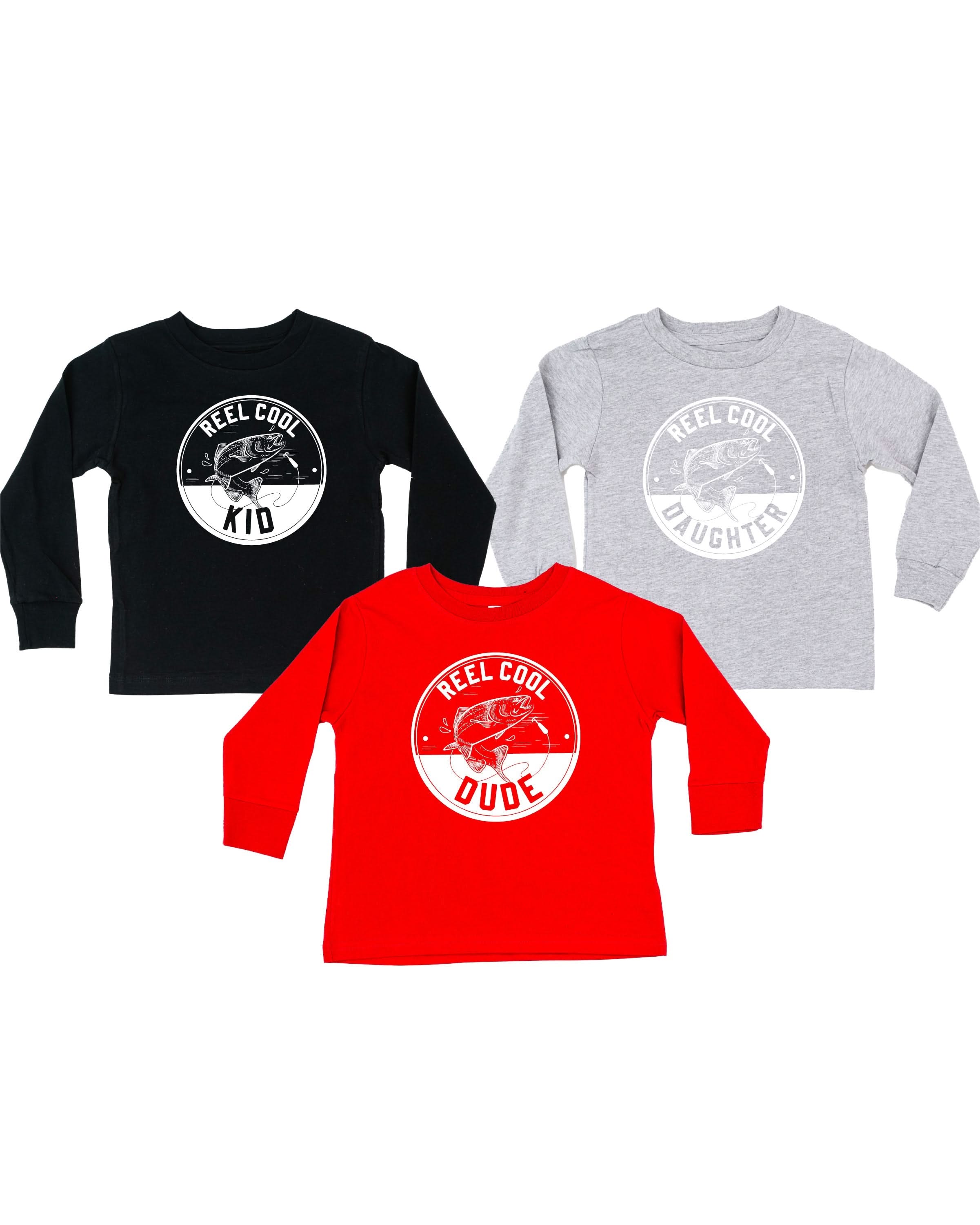 Reel Cool ____ - (Choose Your Kid) - Child Long Sleeve Tee Little Mama Shirt Shop