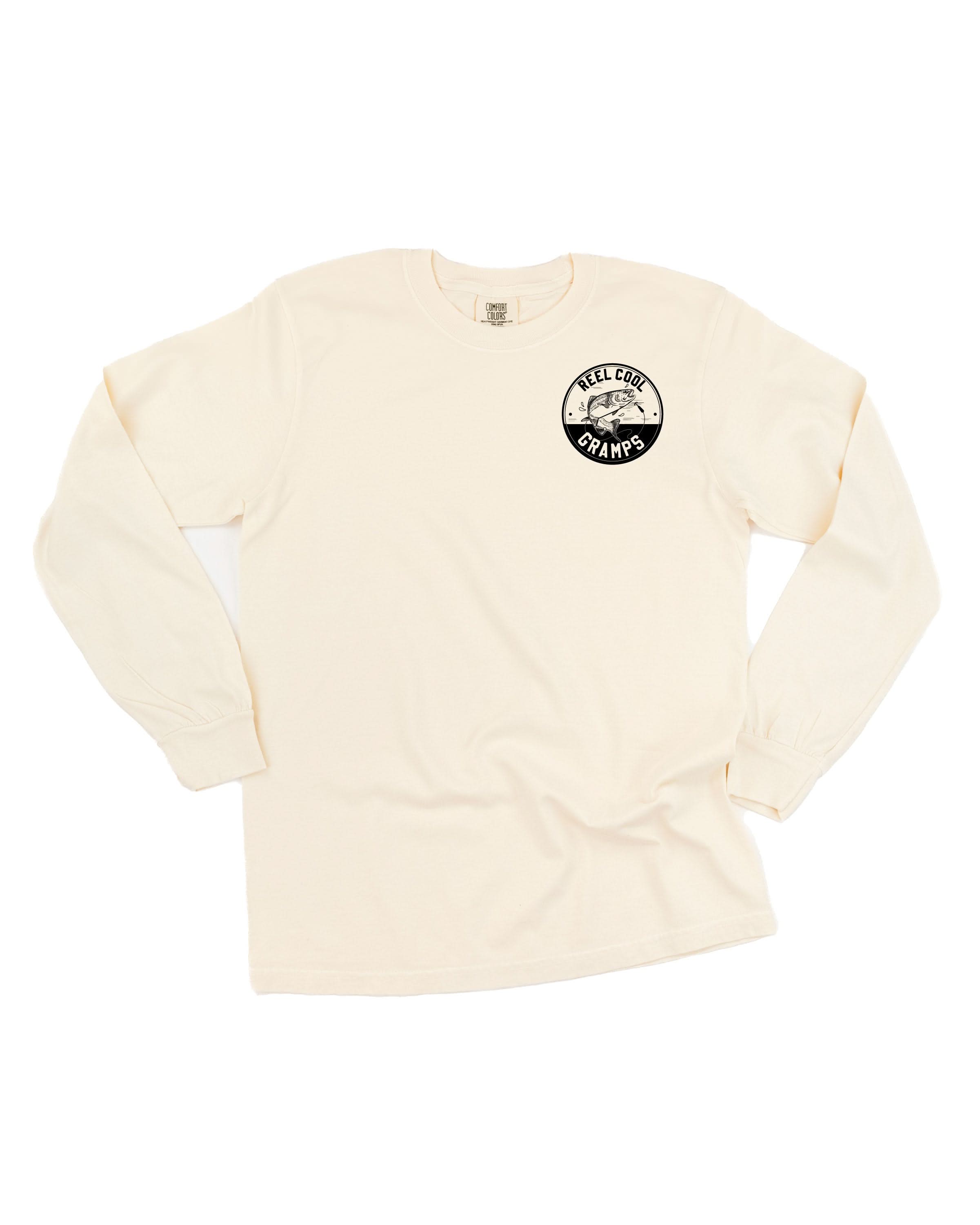 Reel Cool _____ (pocket) - (Choose Your Name) - Long Sleeve Comfort Colors Tee Little Mama Shirt Shop