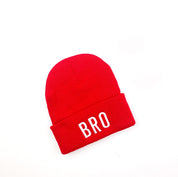 Child Beanie - BRO - Tan Little Mama Shirt Shop LLC