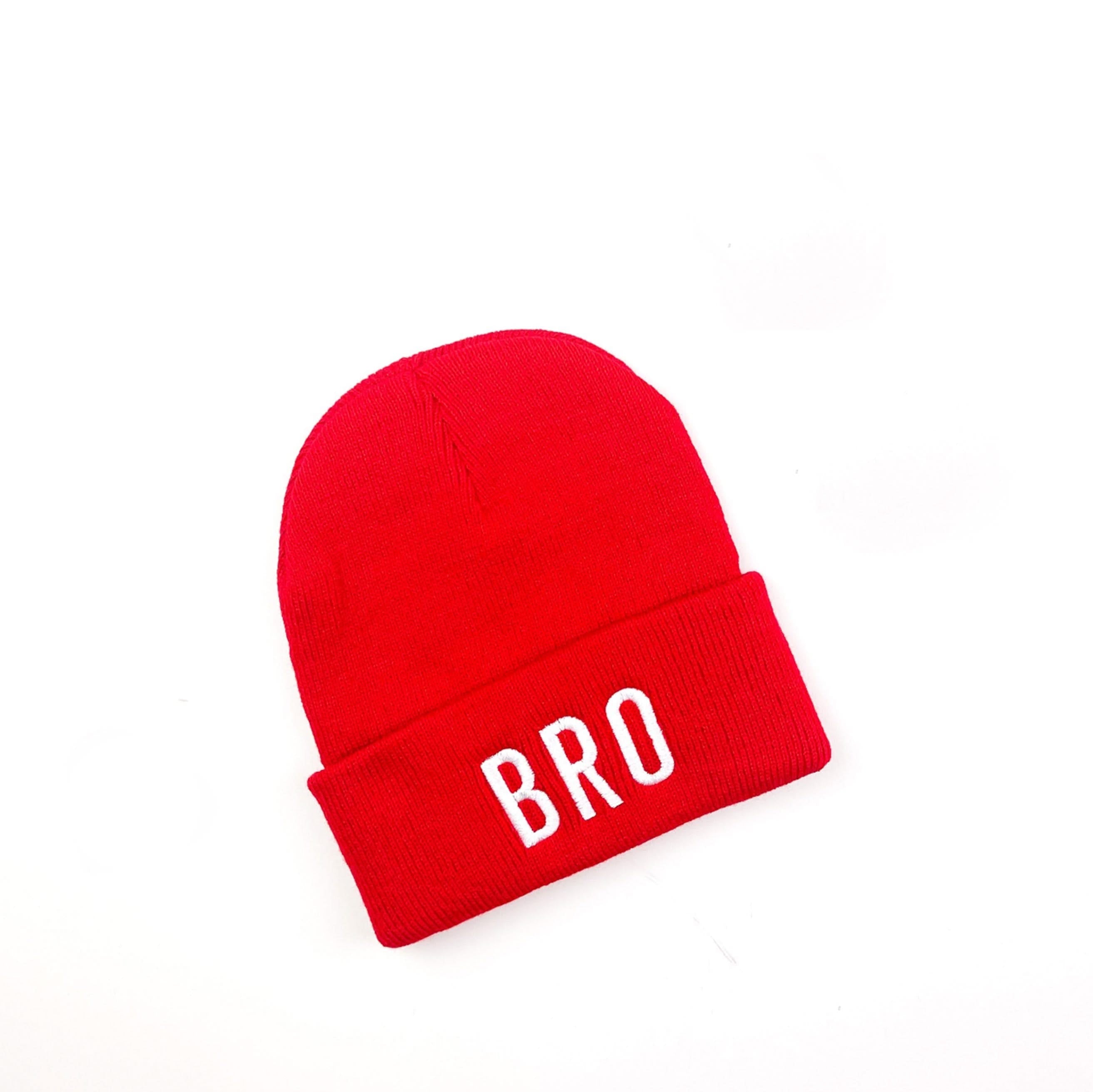 Child Beanie - BRO - Tan Little Mama Shirt Shop LLC