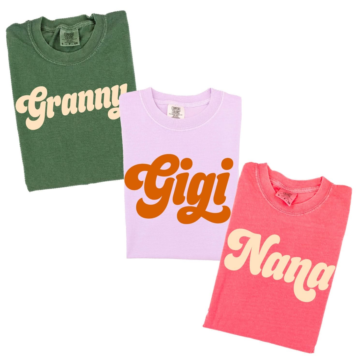 Retro Names (Choose Your Name) - Comfort Colors Tee Little Mama Shirt Shop
