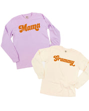 Retro Names (Choose Your Name) - Long Sleeve Comfort Colors Tee Little Mama Shirt Shop