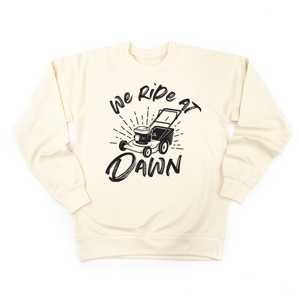 Push Mower - We Ride at Dawn - Lightweight Pullover Sweater