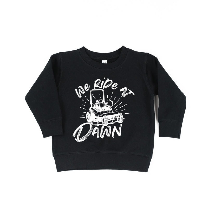 Riding Lawn Mower - We Ride at Dawn - Child Sweater