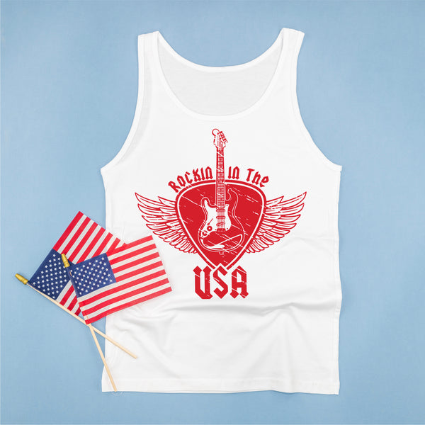 ROCKIN IN THE USA - Adult Unisex Jersey Tank