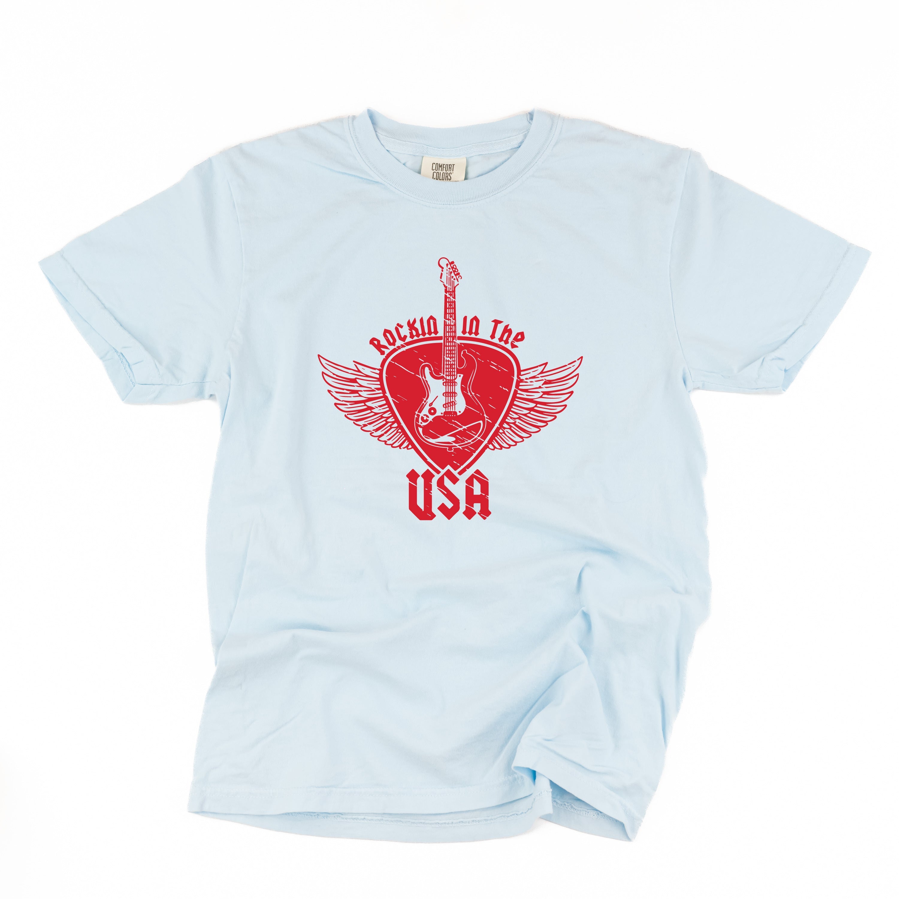 Rockin In The USA - Comfort Colors Tee Little Mama Shirt Shop