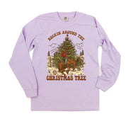 Rockin Around The Christmas Tree - LONG SLEEVE Comfort Colors Tee Little Mama Shirt Shop