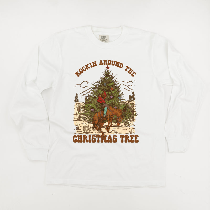 Rockin Around The Christmas Tree - LONG SLEEVE Comfort Colors Tee