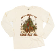 Rockin Around The Christmas Tree - LONG SLEEVE Comfort Colors Tee Little Mama Shirt Shop