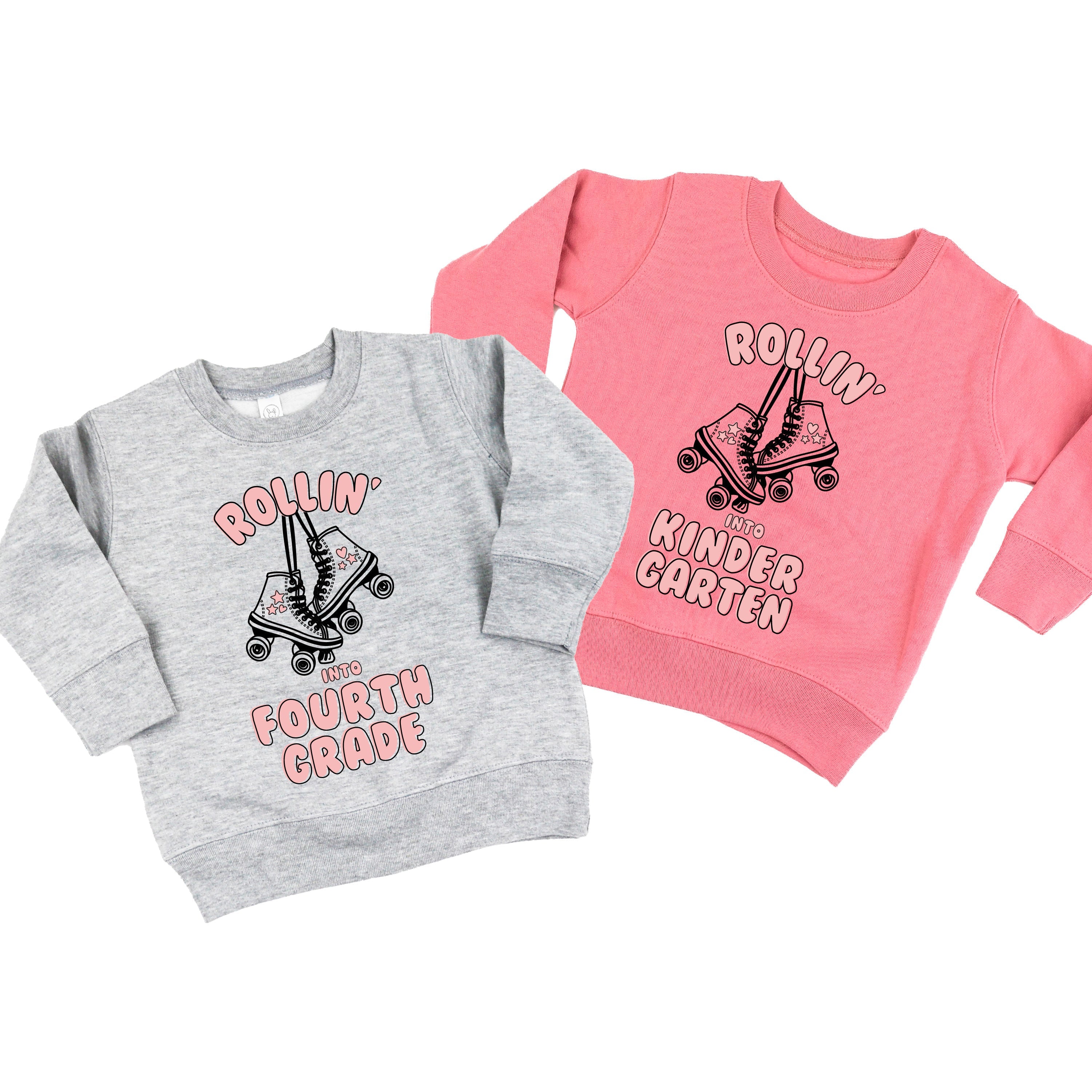Rollerskates - Rollin' Into (Choose Your Grade) - Child Sweater Little Mama Shirt Shop