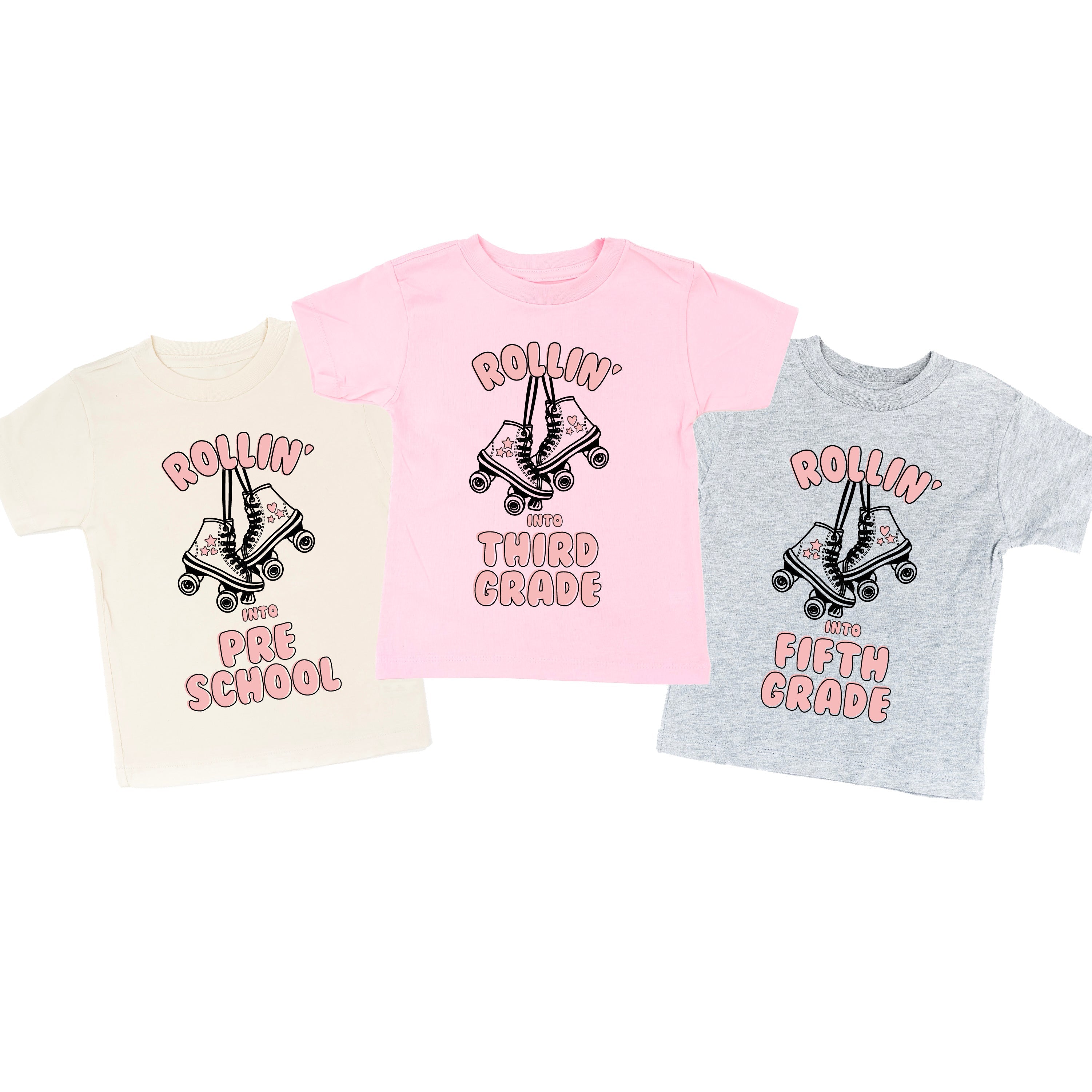 Rollerskates - Rollin' Into (Choose Your Grade) - Child Tee Little Mama Shirt Shop